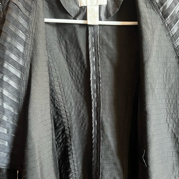 Cache Textured Leather Jacket - Draped Ruffles - Picture 16 of 16